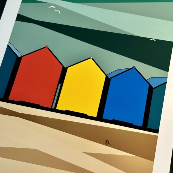 'Colourful Huts' at Whitby Wall Art